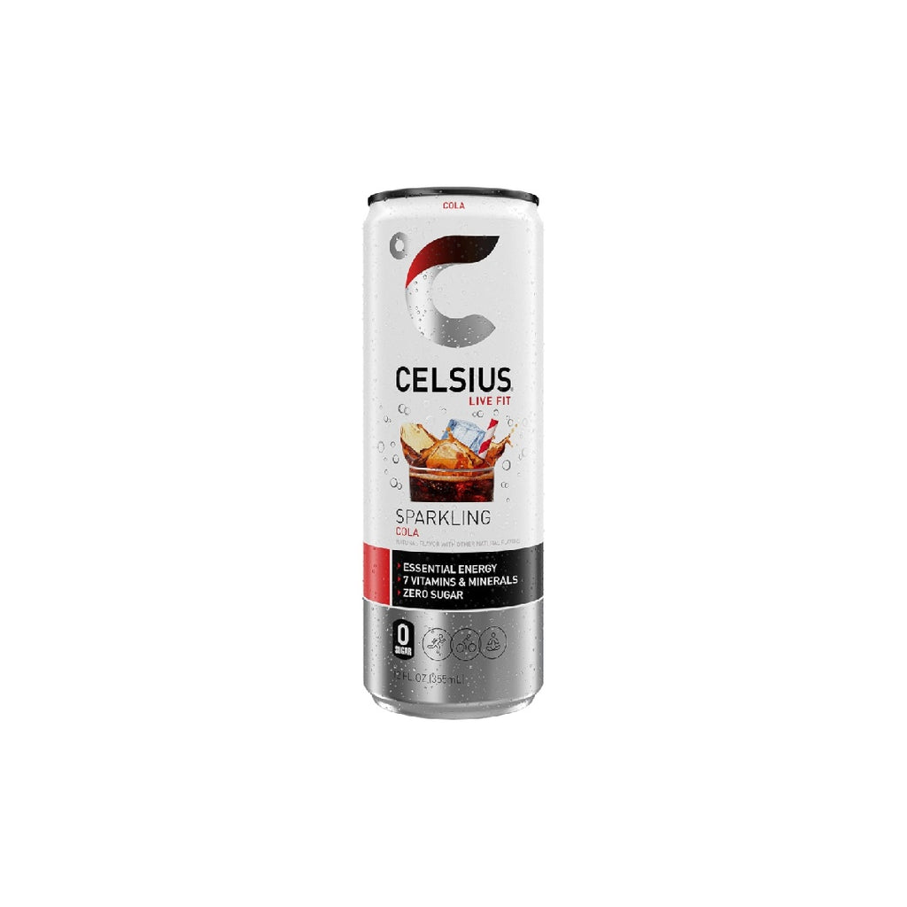 CELSIUS Sparkling Cola, Functional Essential Energy Drink 12 Fl Oz (Pack of 12)