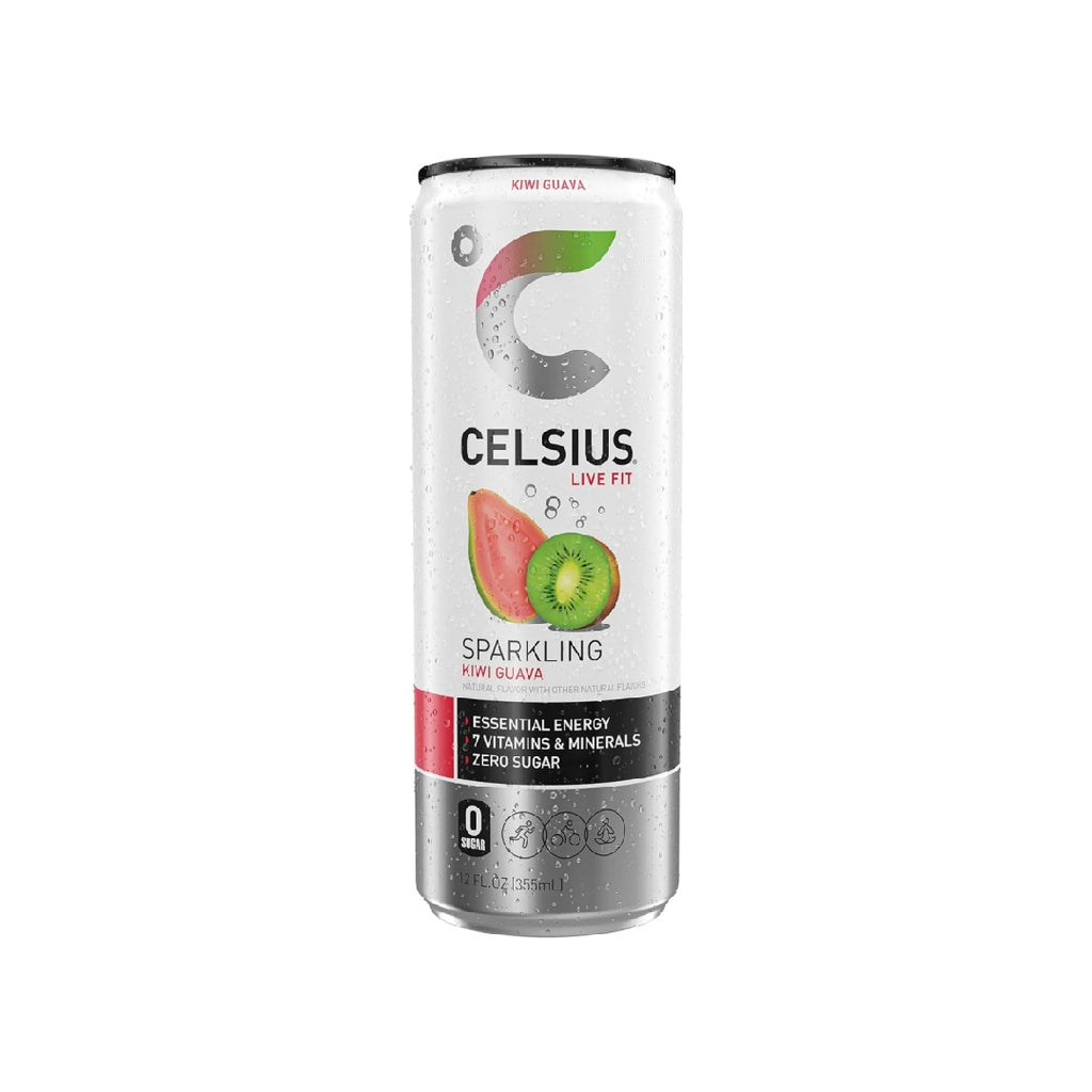 CELSIUS Sparkling Kiwi Guava, Functional Essential Energy Drink 12 Fl Oz (Pack of 12)