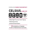 CELSIUS Sparkling Mango Passionfruit, Functional Essential Energy Drink 12 Fl Oz (Pack of 12)
