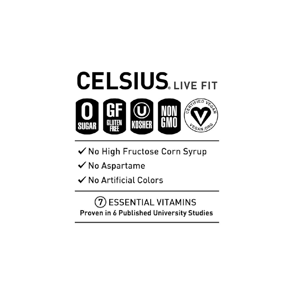 CELSIUS Sparkling Mango Lemonade, Sugar Free Energy Drink, 12 Fl Oz (Pack of 12)