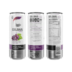 CELSIUS Sparkling Grape Rush, Functional Essential Energy Drink 12 Fl Oz (Pack of 12)