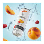 CELSIUS Sparkling Raspberry Peach, Sugar Free Energy Drink, 12 Fl Oz (Pack of 12)