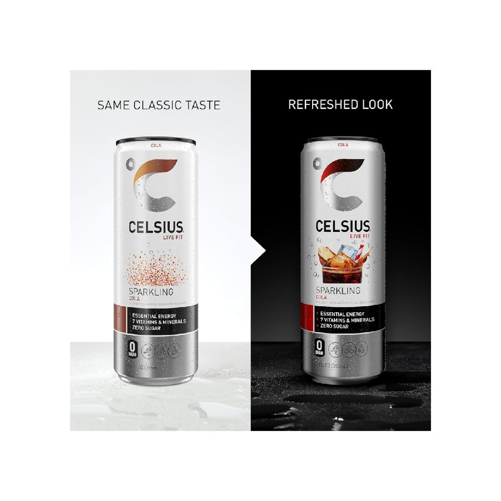 CELSIUS Sparkling Cola, Functional Essential Energy Drink 12 Fl Oz (Pack of 12)