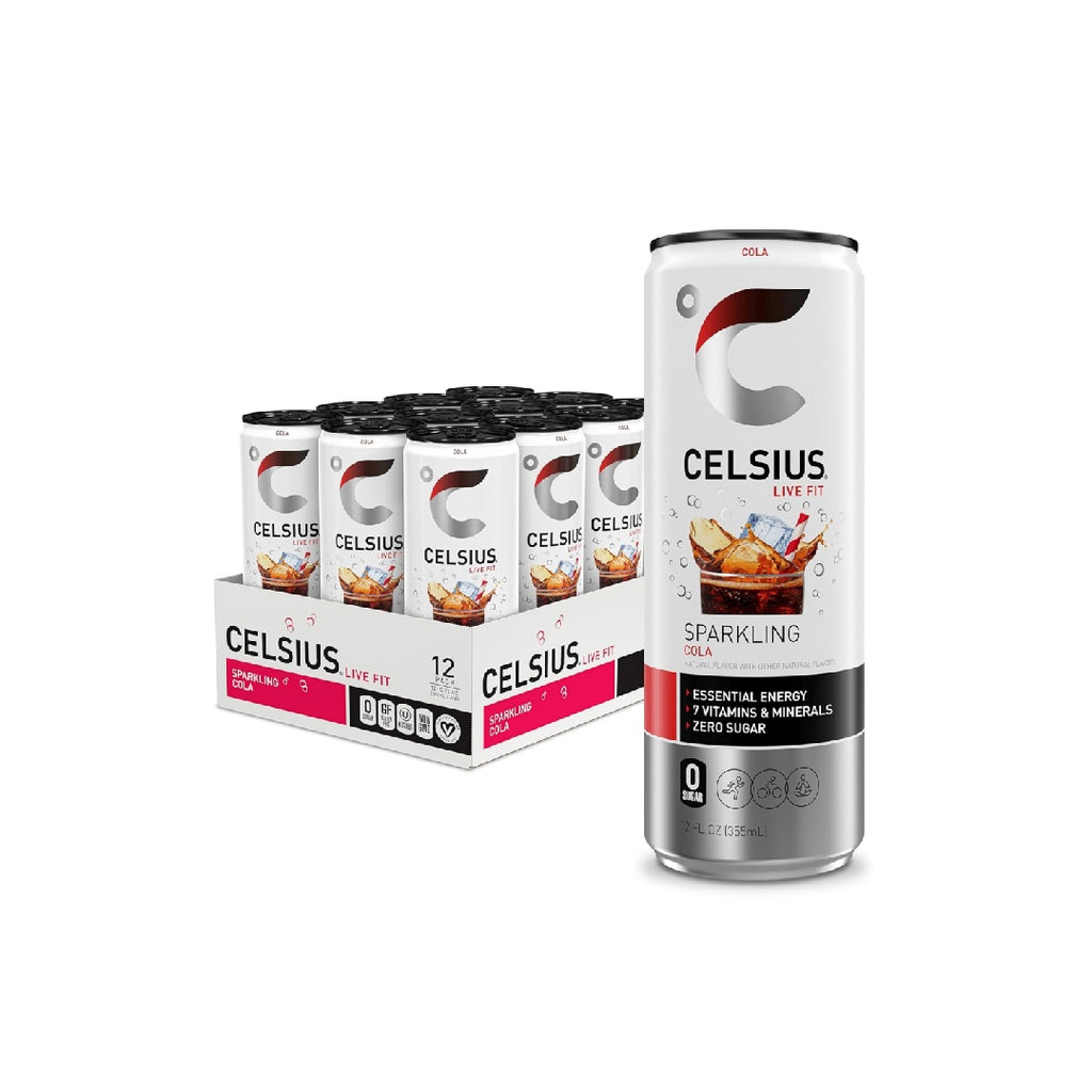 CELSIUS Sparkling Cola, Functional Essential Energy Drink 12 Fl Oz (Pack of 12)