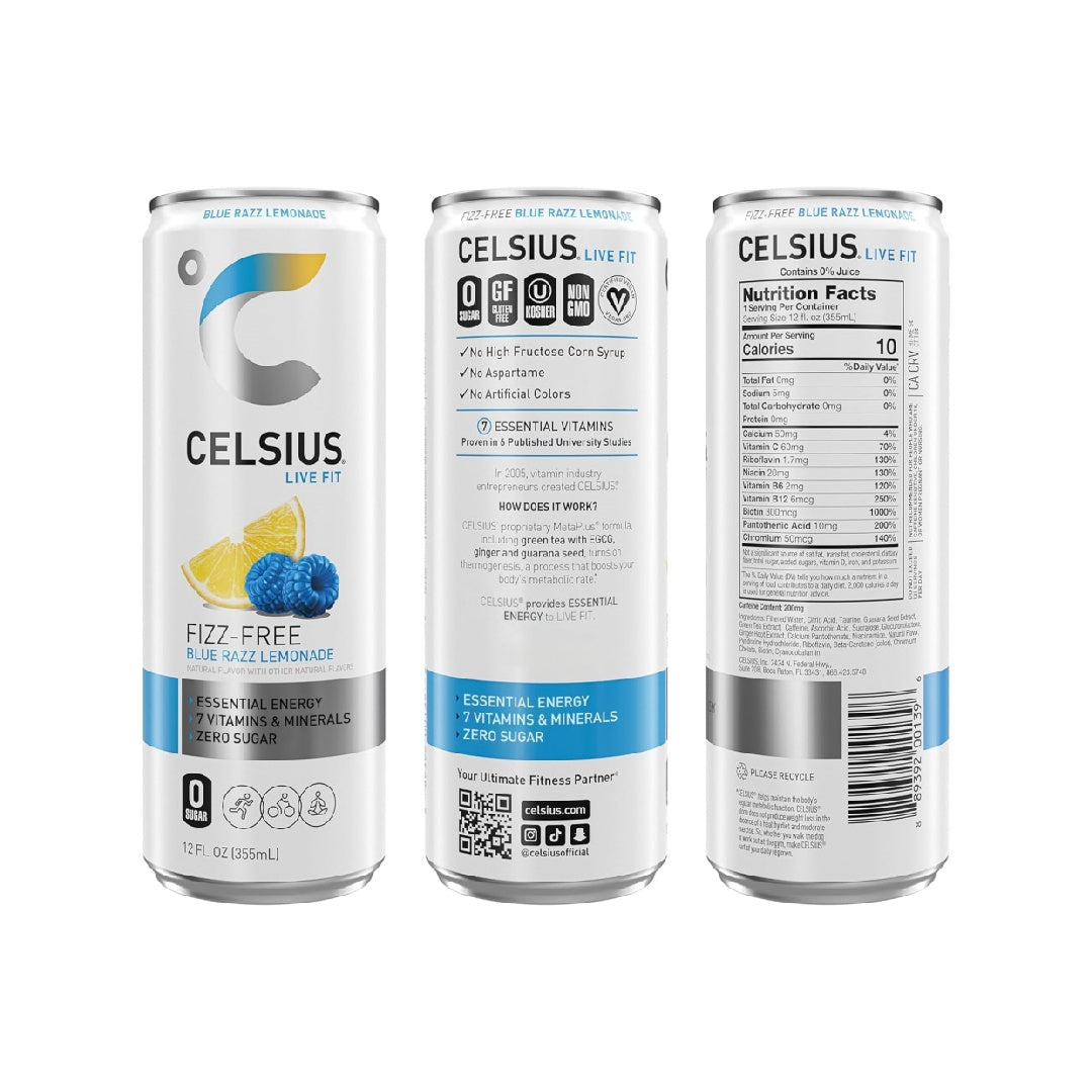CELSIUS Fizz Free Variety Pack, Sugar Free Energy Drink, 12 Fl Oz (Pack of 12)