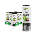 CELSIUS Sparkling Green Apple Cherry, Functional Essential Energy Drink, 12 Fl Oz (Pack of 12)